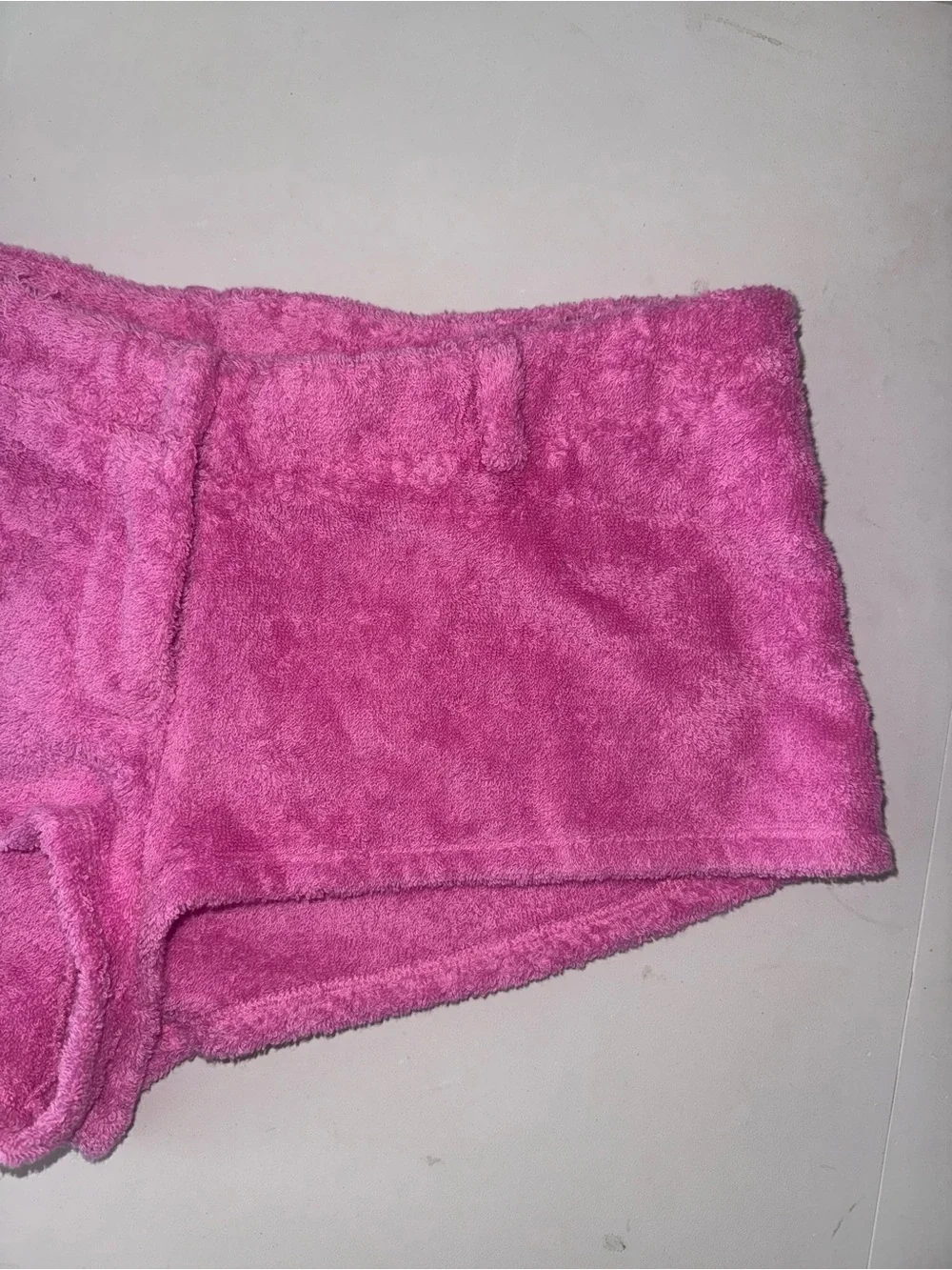 Skims Swim Terry Cover up Shorts Medium Neon Orchid